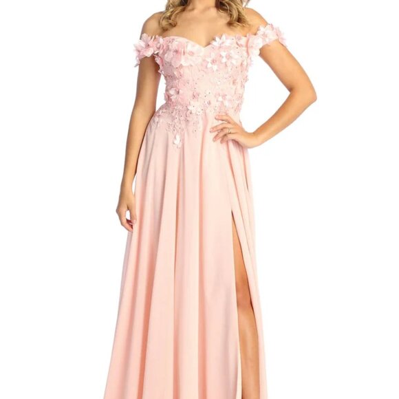 formal dress. off shoulder bridesmaid mother of the bride gala military ball - Picture 1 of 10